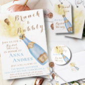 ブランチアンドバブリーシャンパン金ゴールドブライダルシャワー ギフトタグ