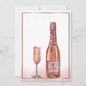 ブランチアンドバブリーバラ金ゴールドプロセッコブライダルシャワー 招待状 (裏面)