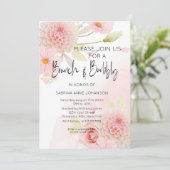 ブランチアンドバブリーピンクフローラブライダルシャワーインビタ 招待状 (スタンド正面)