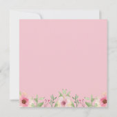 ブランチアンドバブリーピンクフローラブライダルシャワー 招待状 (裏面)