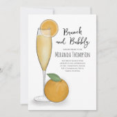 ブランチアンドバブリーブライダルシャワーカスタム 招待状 (正面)