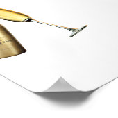 ブランチアンドバブリーブライダルシャワーシャンパンウェルカム ポスター (角)