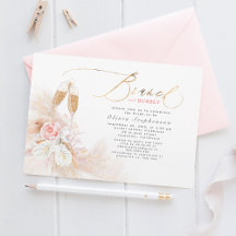 ブランチアンドバブリーブライダルシャワーパンパスグラス