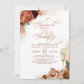 ブランチアンドバブリーブライダルシャワーラストパンパスグラス 招待状 (正面)