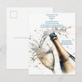 ブランチアンドバブリーブライダルシャワー インビテーションポストカード (正面/裏面)