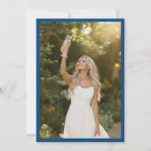 ブランチアンドバブリーブルーブライダルシャワー招待状 招待状 (裏面)