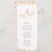 ブランチアンドバブリー婚約 |シャワー メニュー (正面/裏面)