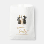 ブランチアンドバブリー金ゴールドシャンパンブライダルシャワー フェイバーバッグ (正面)