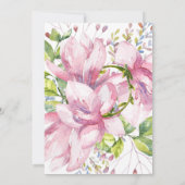 ブランチアンドバブルグリーンピンクリリーブライダルシャワー 招待状 (裏面)