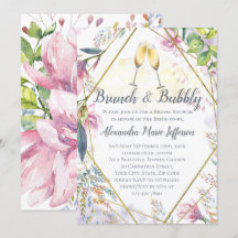 ブランチアンドバブルグリーンピンクリリーブライダルシャワー