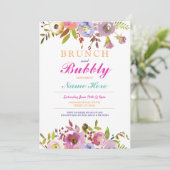 ブランチアンドバブルブライダルシャワーフローラ招待状 招待状 (スタンド正面)