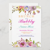 ブランチアンドバブルブライダルシャワーフローラ招待状 招待状 (正面/裏面)