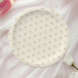 ブランチアンドバブーブリーシャンパンボウブライダルシャワー ペーパープレート