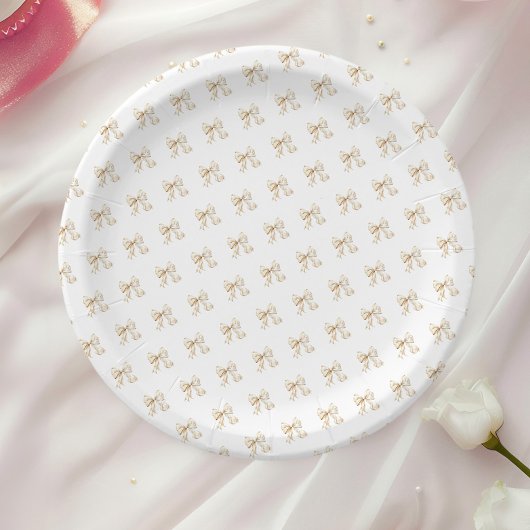 ブランチアンドバブーブリーシャンパンボウブライダルシャワー ペーパープレート