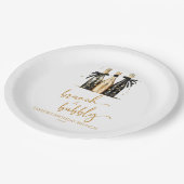 ブランチアンドバブーブリーシャンパーニュ誕生日ブランチパーティー ペーパープレート (アングル)