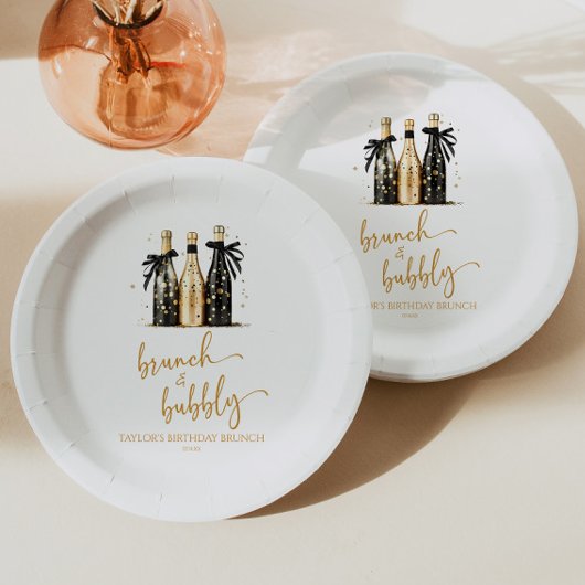ブランチアンドバブーブリーシャンパーニュ誕生日ブランチパーティー ペーパープレート