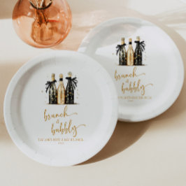 ブランチアンドバブーブリーシャンパーニュ誕生日ブランチパーティー ペーパープレート