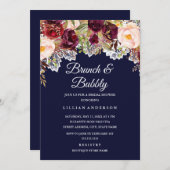 ブランチアンドバブーブリーブルゴーニュ海軍ブライダルシャワー 招待状 (正面/裏面)