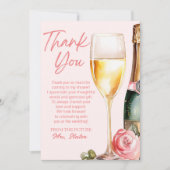 ブランチアンドバブーブリーミモサシャンパーニュブライダルシャワー サンキューカード (正面)