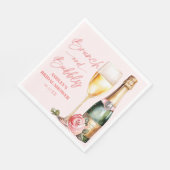 ブランチアンドバブーブリーミモサシャンパーニュブライダルシャワー スタンダードランチョンナプキン (角)