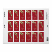 ブランチアンドベリーレッドクリスマス差出人住所 ラベル (フルシート)