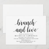 ブランチアンドラブブライダルシャワーモダンお祝い 招待状 (正面/裏面)