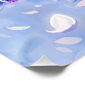 ブランチインプレッション主義アートの上のスズメ ポスター (コーナー)