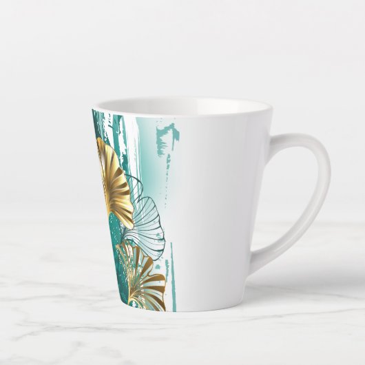 ブランチウィズゴールデン葉ズ銀行ビロバ カフェラテマグ (右)