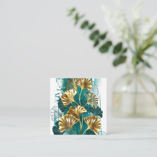 ブランチウィズゴールデン葉ズ銀行ビロバ スクエア名刺 (スタンド正面)