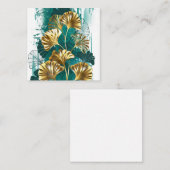 ブランチウィズゴールデン葉ズ銀行ビロバ ノートカード (正面/裏面)