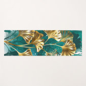 ブランチウィズゴールデン葉ズ銀行ビロバ ヨガマット (正面(横))