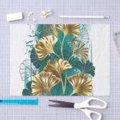 ブランチウィズゴールデン葉ズ銀行ビロバ 薄葉紙 (クラフト)