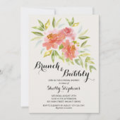 ブランチエレガントとバブリーフローラシャワー招待状 (正面)