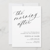 ブランチエレガントの後結婚の朝 招待状 (正面)