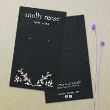 ブランチエレガントブラッククラフトイヤリングディスプレイカード