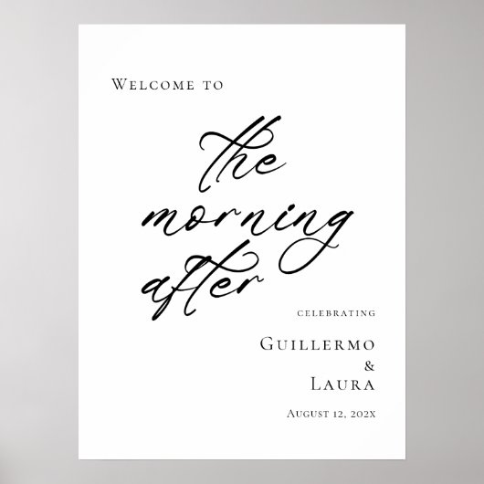 ブランチエレガントミニマルの後の朝へようこそ ポスター (正面)