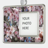 ブランチオブピンクフラムス春フローラ シルバープレートフレームオーナメント (左)