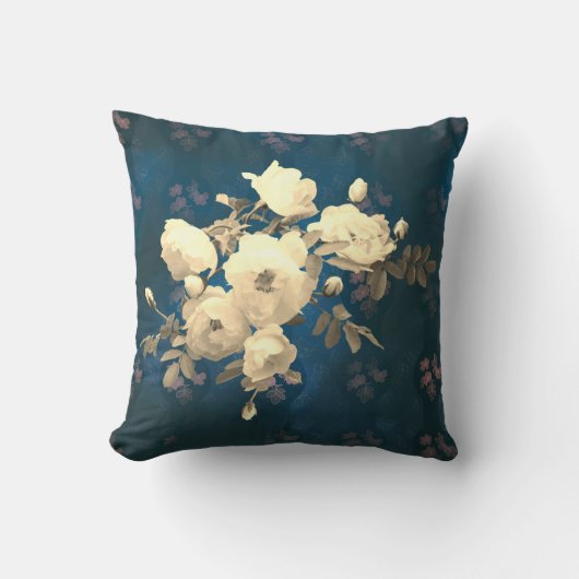 ブランチオブホワイトローズ クッション (正面)