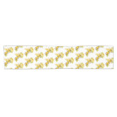 ブランチカントリーパターンに黄色いフローラ ショートテーブルランナー (横)