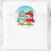 ブランチクお洒落リスマスのかわいいフクロス ラウンドシール (バッグ)