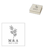 ブランチゴ素朴ルスタンプ結婚ズモノグラム ラバースタンプ (押印)