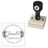 ブランチサーキュラーロゴ写真アーティストスタジオ ラバースタンプ (押印)