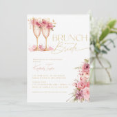 ブランチザブライドザブライド金ゴールドピンクブライダルシャワー 招待状 (スタンド正面)