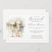 ブランチザブライドシャンパーニュ金ゴールド 招待状 (正面/裏面)