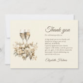 ブランチシャンパンフラワーズブライダルシャワー サンキューカード (正面)
