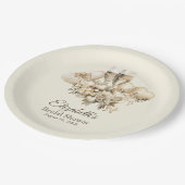 ブランチシャンパンフラワーズブライダルシャワー ペーパープレート (アングル)