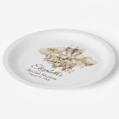 ブランチシャンパンフラワーズブライダルシャワー ペーパープレート (アングル)