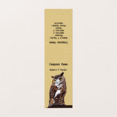 ブランチタン威厳のあるに茶色の白いフクロウを見る 名刺 (外部フラット)