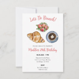 ブランチテーマバースデーパーティー招待状 サンキューカード