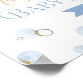 ブランチバブリーとベビーシャワー歓迎サイン ポスター (角)